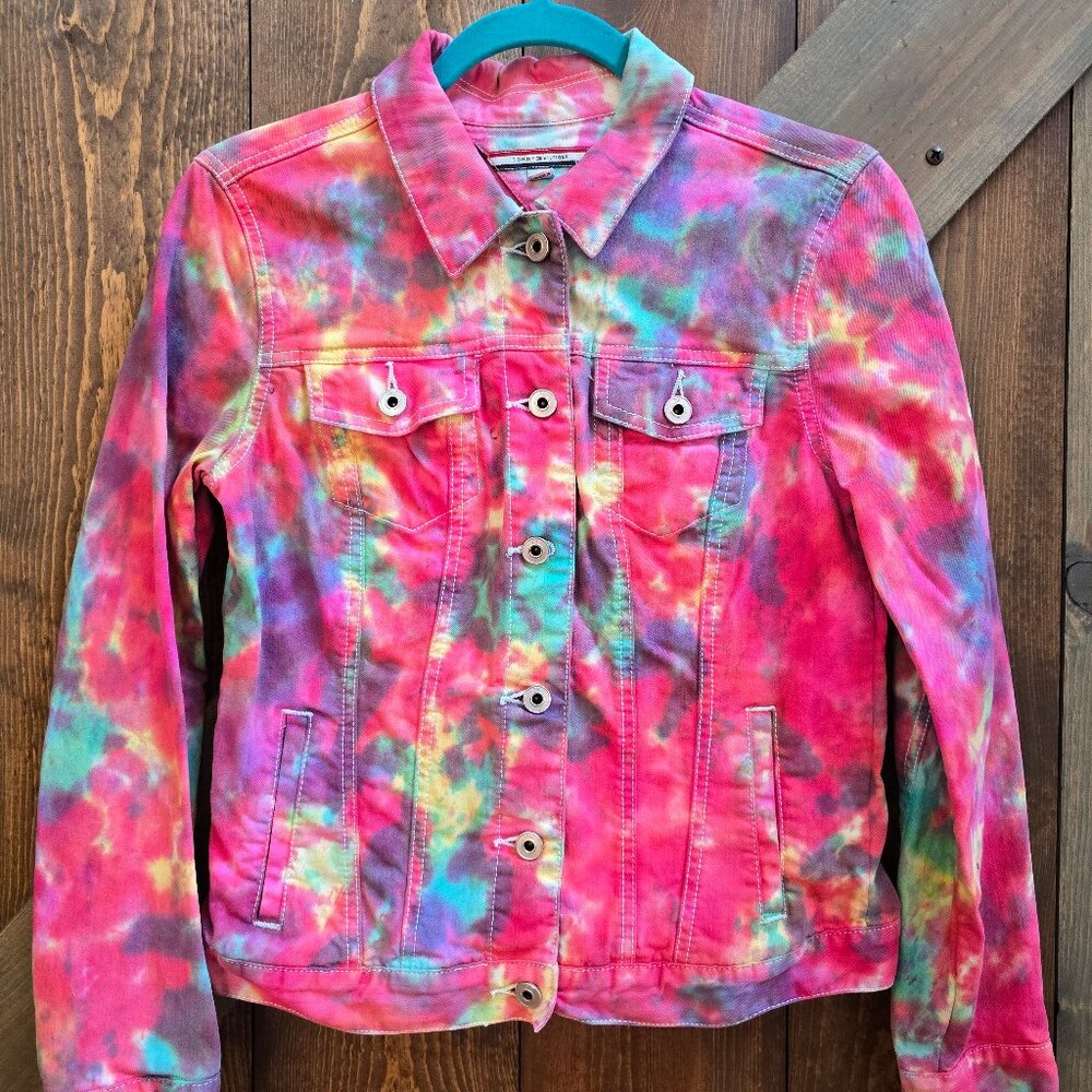 Tie-Dye Tommy Hilfiger Cotton Jacket in Size Medium